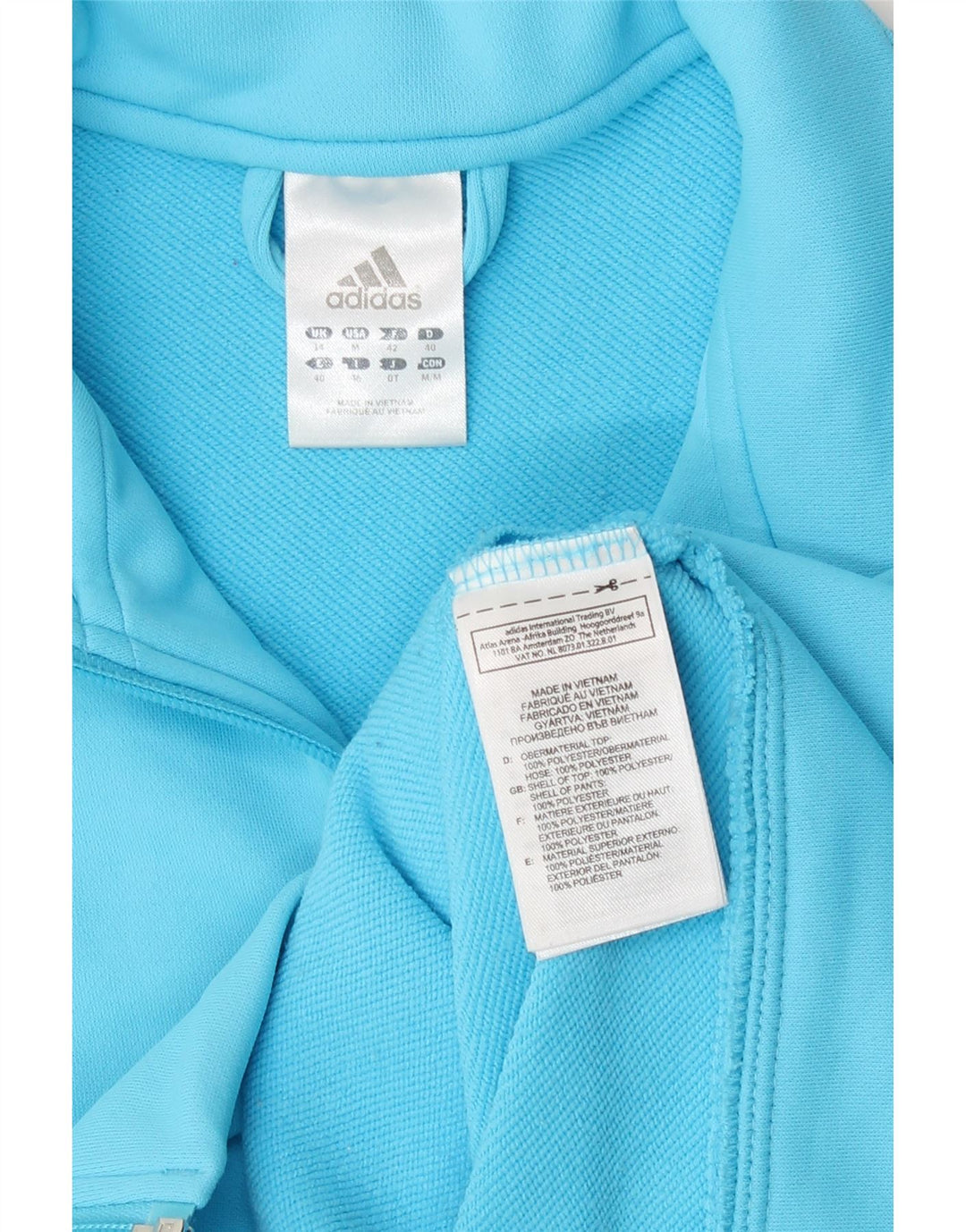 Jachetă de trening pentru femei Adidas UK 14 Poliester albastru mediu