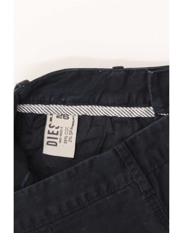 Pantaloni scurți chino pentru femei Diesel W26 Small, bleumarin, bumbac