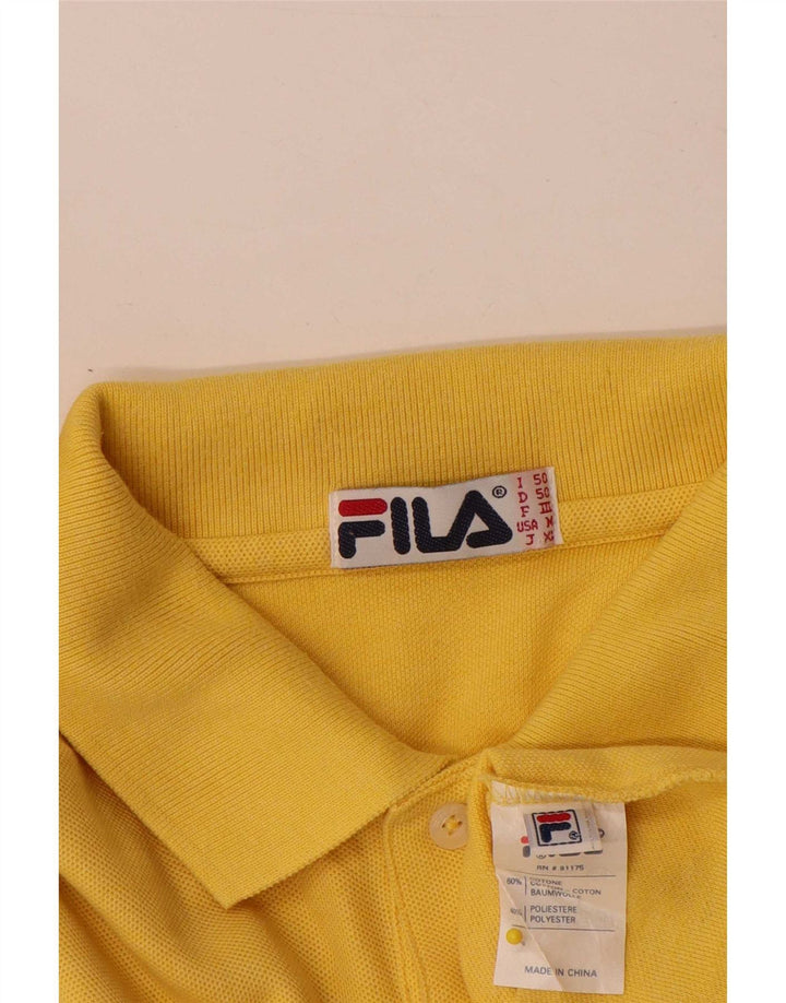 Tricou Polo Fila Bărbați IT 50 Bumbac Galben Mediu