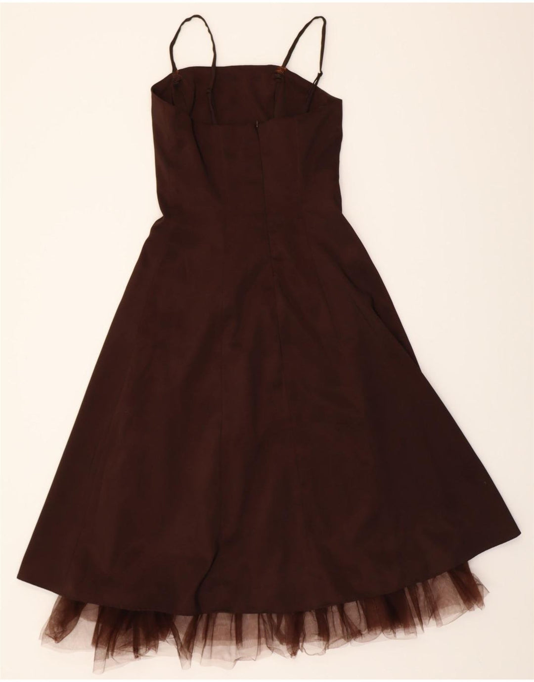 PEPPERCORN Womens Sleeveless Tutu Dress UK 12 Medium Brown Polyester Vintage Peppercorn and Second-Hand Peppercorn from Messina Hembry 