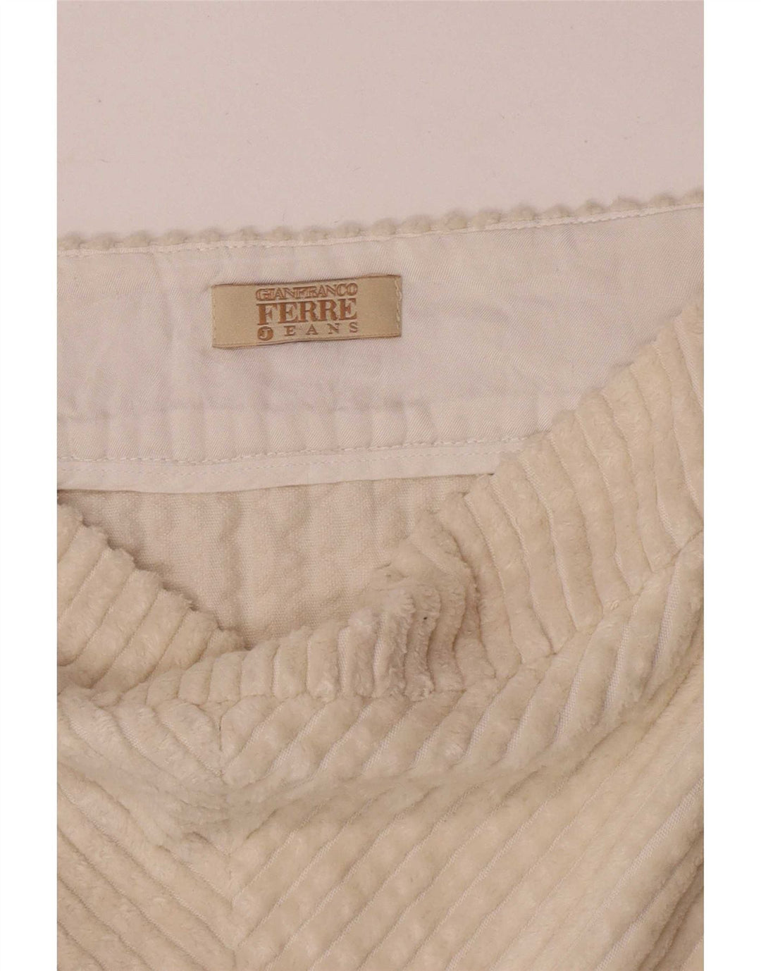 Fusta pentru femei Gianfranco Ferre din velur W30 Medium Off White