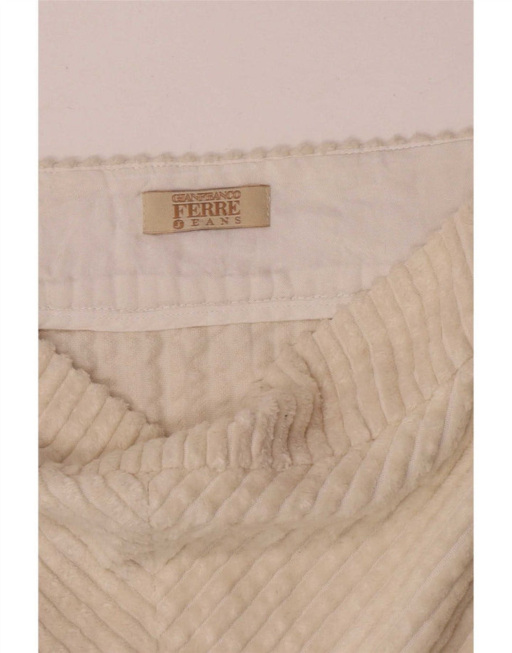 Fusta pentru femei Gianfranco Ferre din velur W30 Medium Off White
