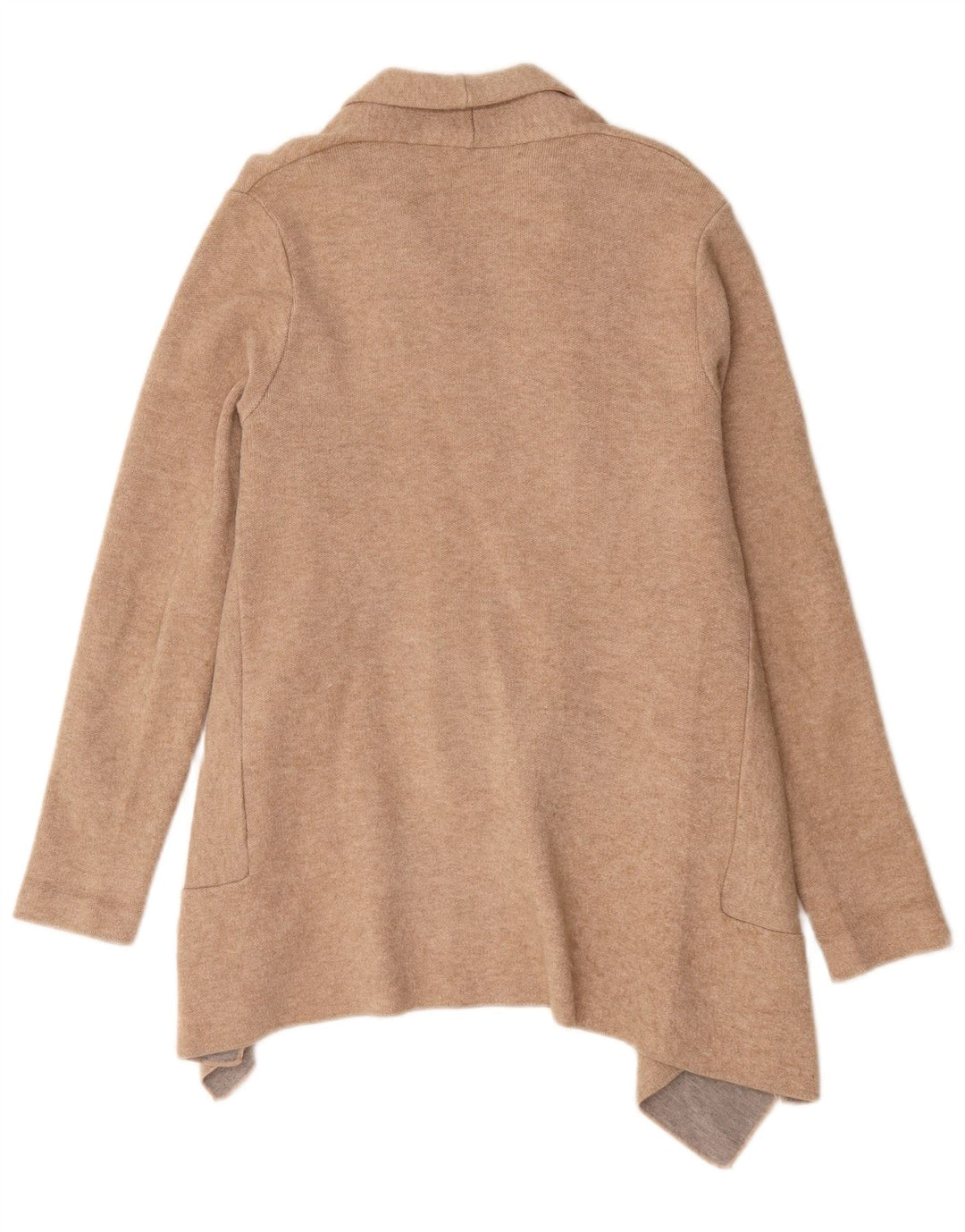 Pulover Cardigan Asimetric pentru Femei Zara UK 14 Medium Bej