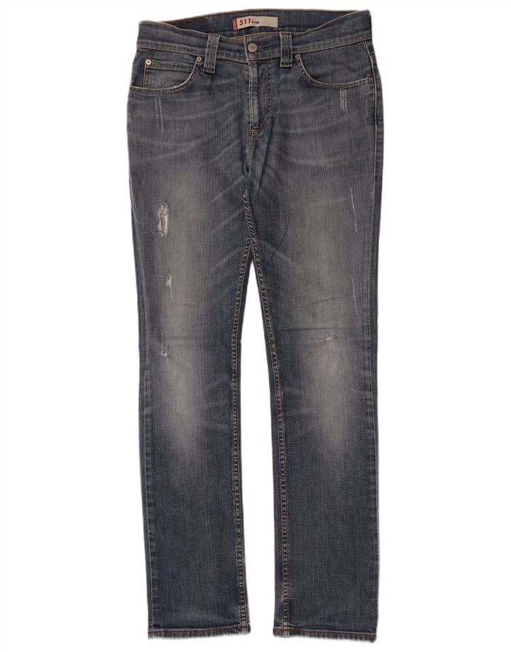 Blugi Levi's 511 Distressed Slim W33 L34 Albastru