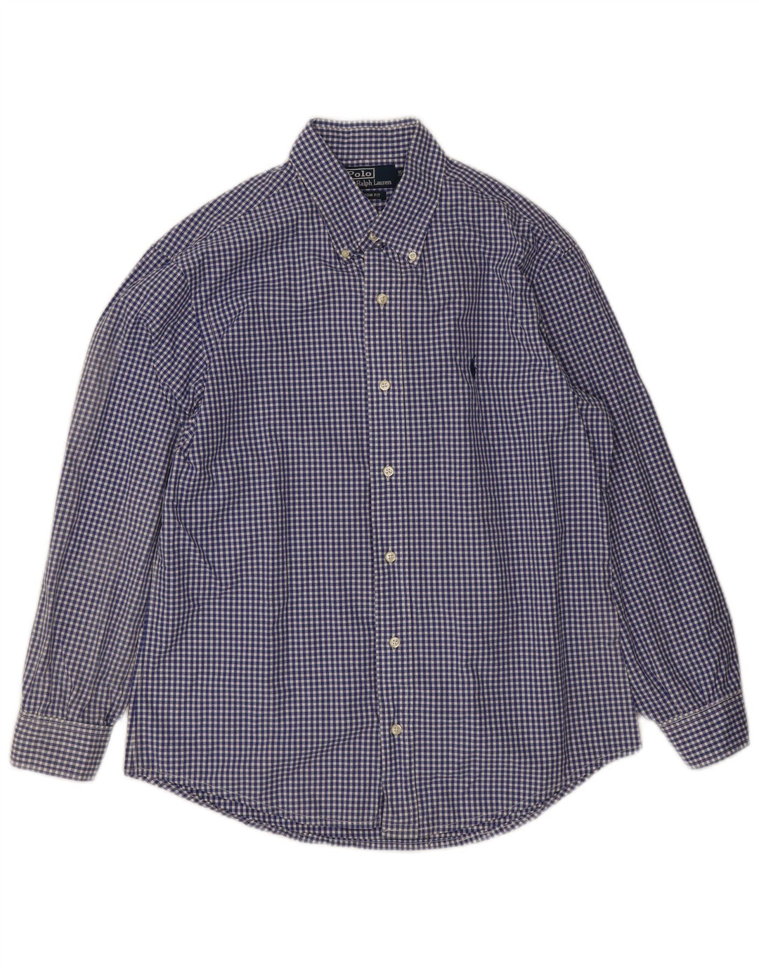Cămașă Polo Ralph Lauren pentru bărbați Mărimea 39 15 1/2 Mediu Bleumarin Vichy