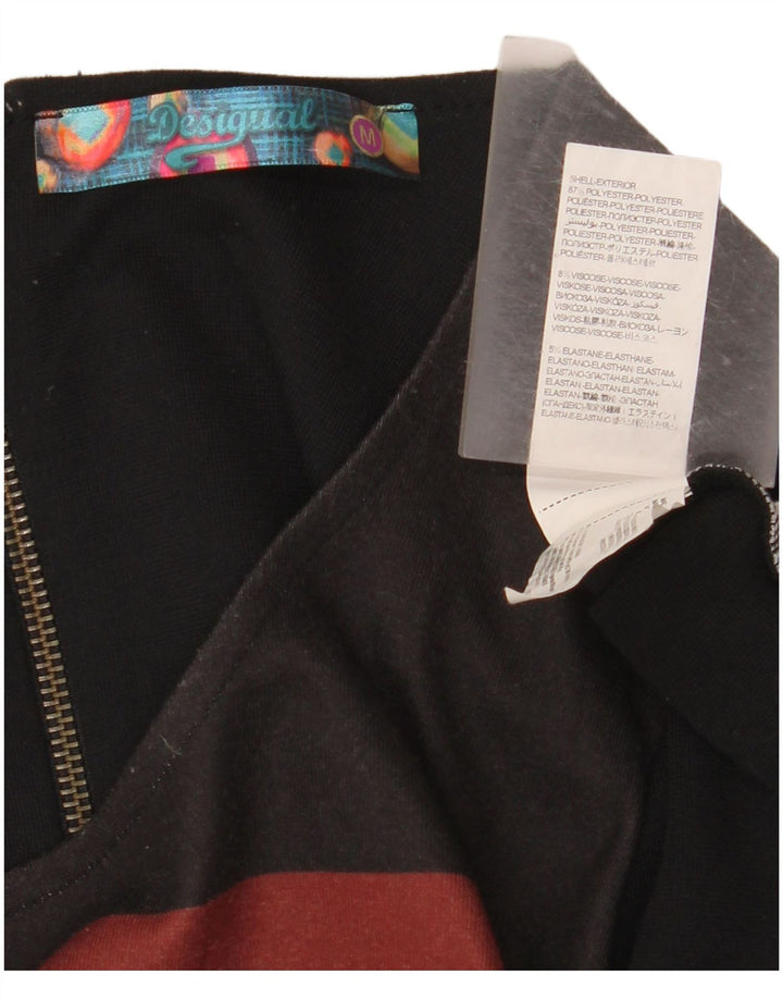 Rochie de bază Desigual pentru femei UK 12 Medium Black Geometric Poliester