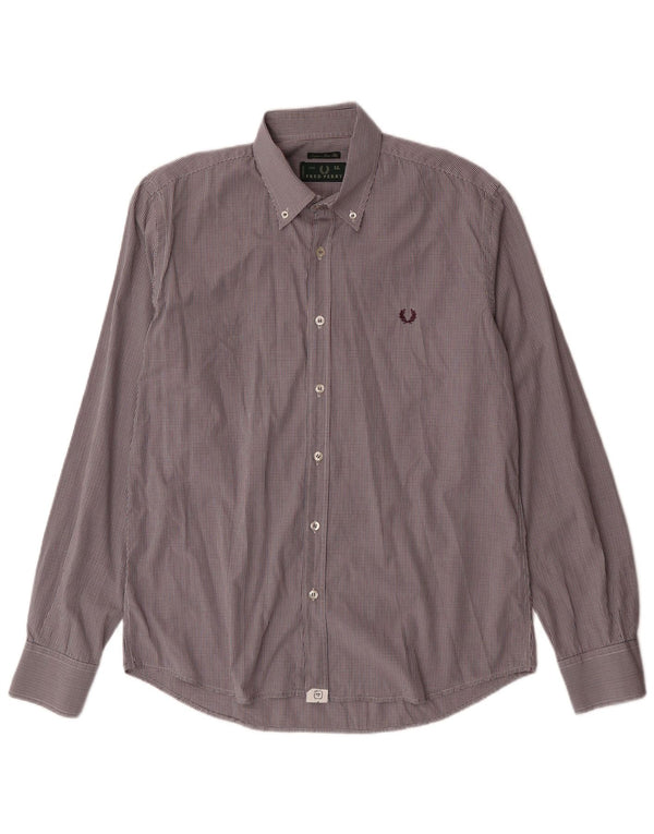 Cămașă pentru bărbați Fred Perry Slim Fit XL, bumbac cu carouri multicolore