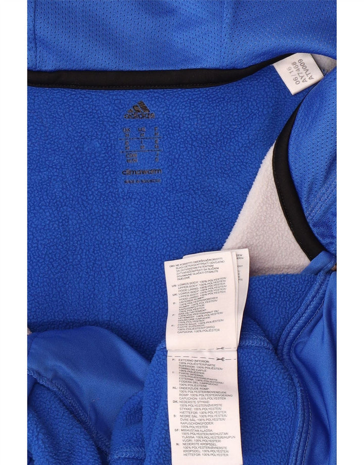 Pulover ADIDAS Climawarm cu fermoar pentru femei UK 14 Medium Blue Colorblock