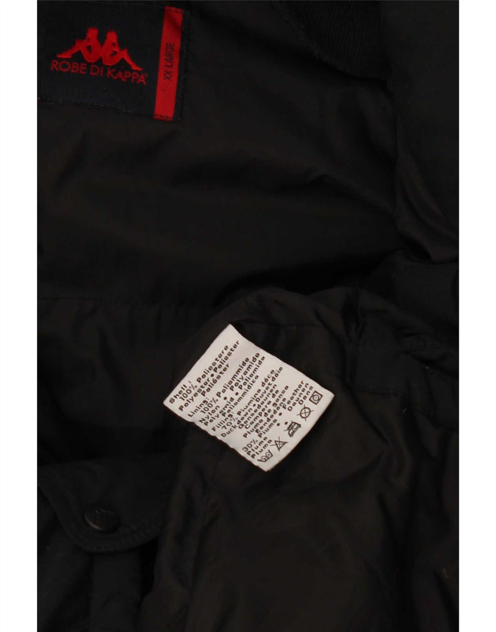 Palton capitonat pentru bărbați Kappa UK 44 2XL poliester negru