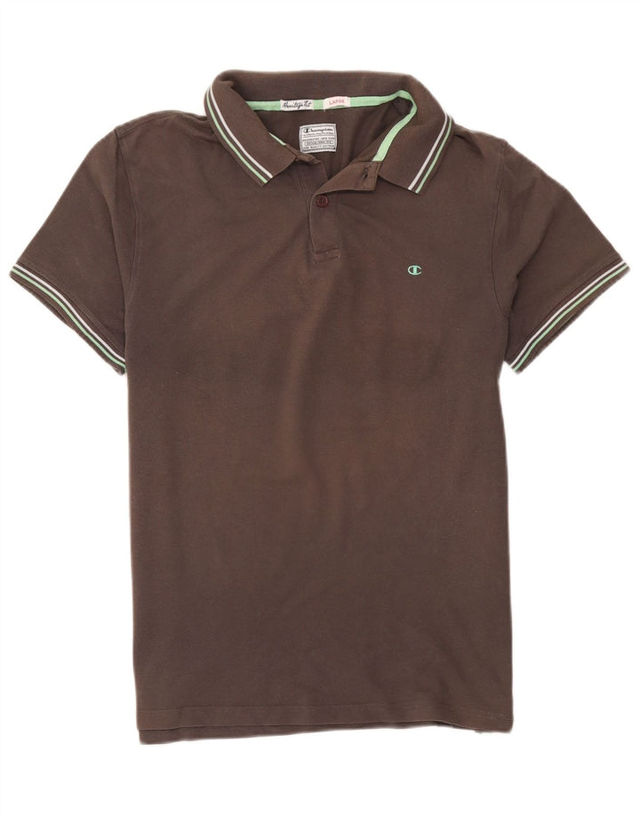 Tricou polo Champion pentru bărbați Heritage Fit, mare, gri