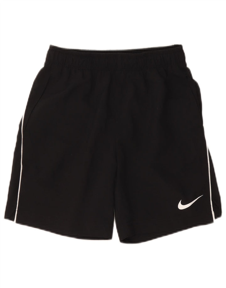 Pantaloni scurți sport NIKE Dri Fit pentru băieți 10-11 ani Poliester negru mediu