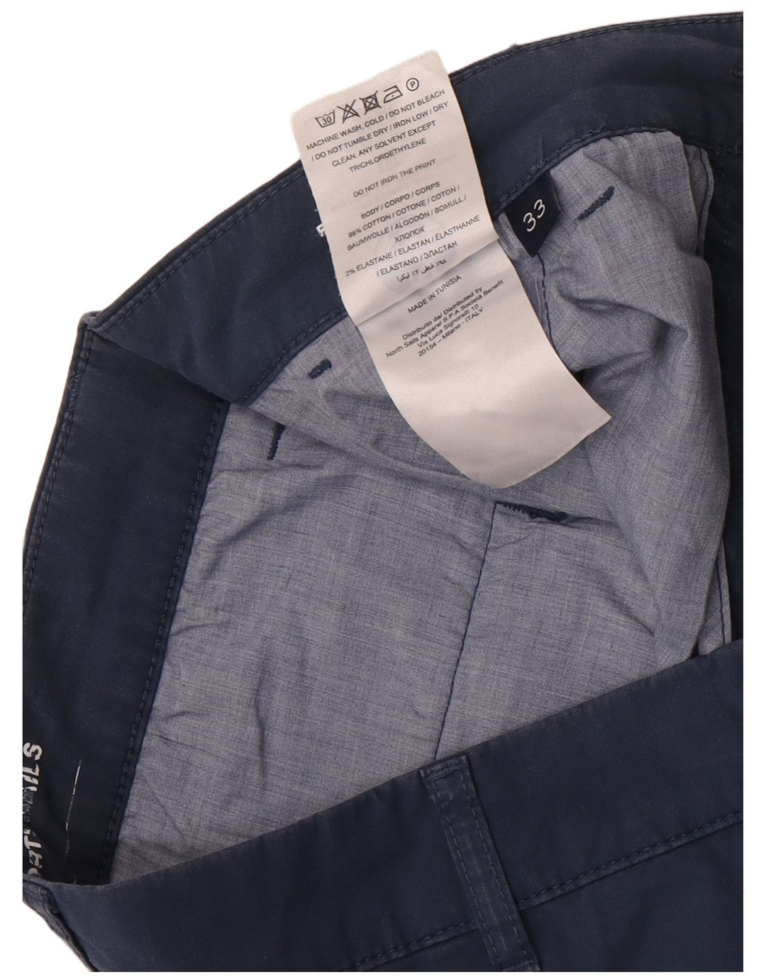 Pantaloni scurți chino North Sails pentru bărbați, cu ajustare normală, W33, bumbac, albastru bleumarin mediu