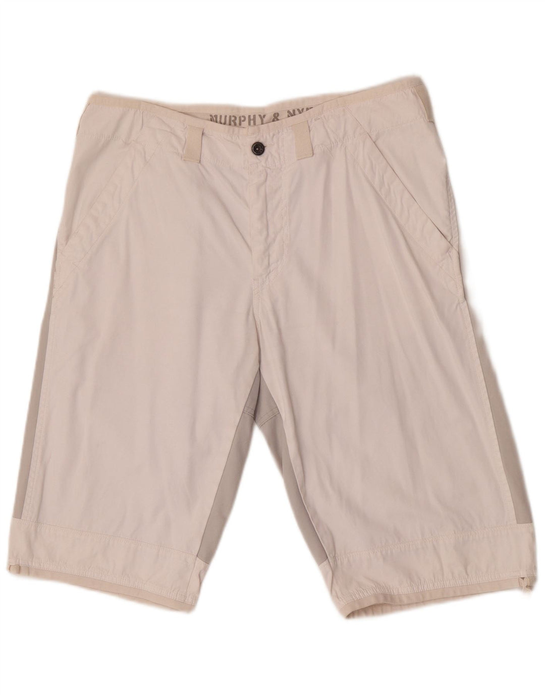 Murphy & Nye Pantaloni scurți chino Sailmakers pentru bărbați W34 Large, alb, bloc de culoare