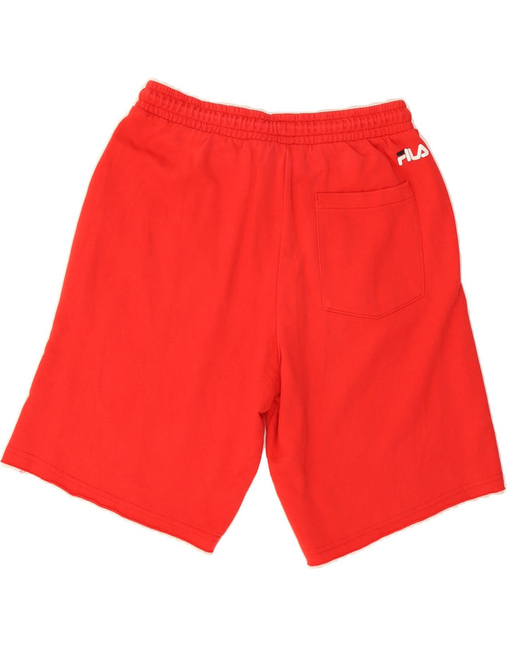 FILA Mens Graphic Sport Shorts Medium Red Cotton Vintage Fila and Second-Hand Fila from Messina Hembry 
