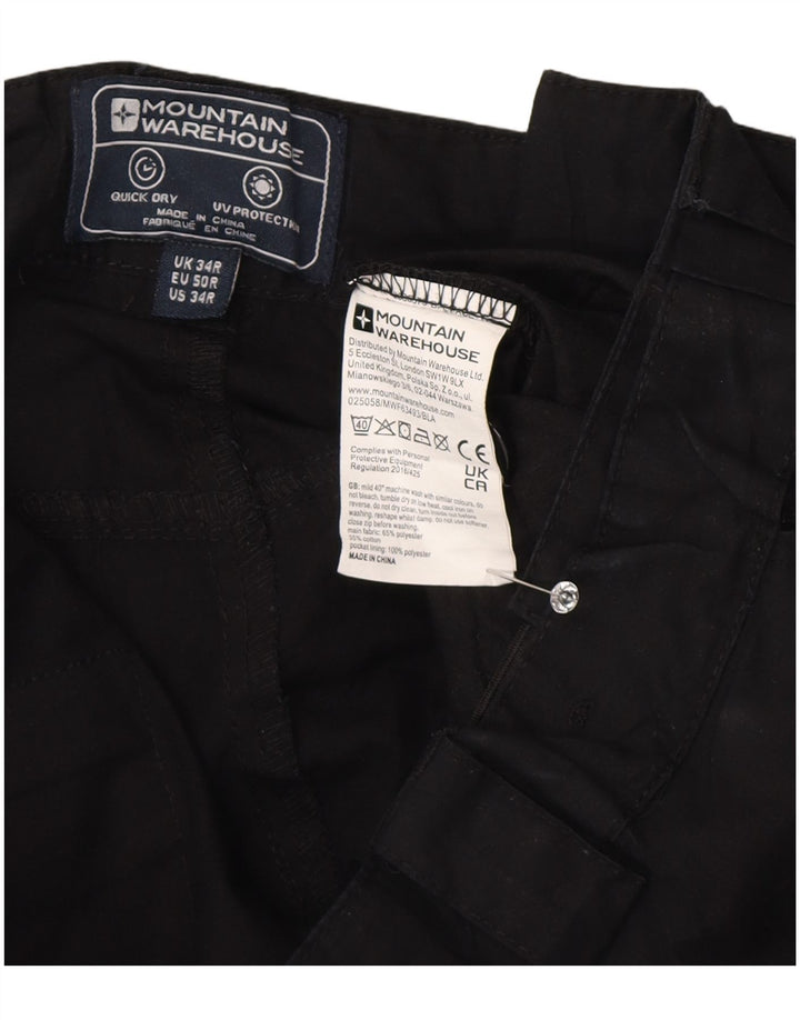 Pantaloni cargo drepti pentru bărbați Mountain Warehouse L34 L32 Poliester negru