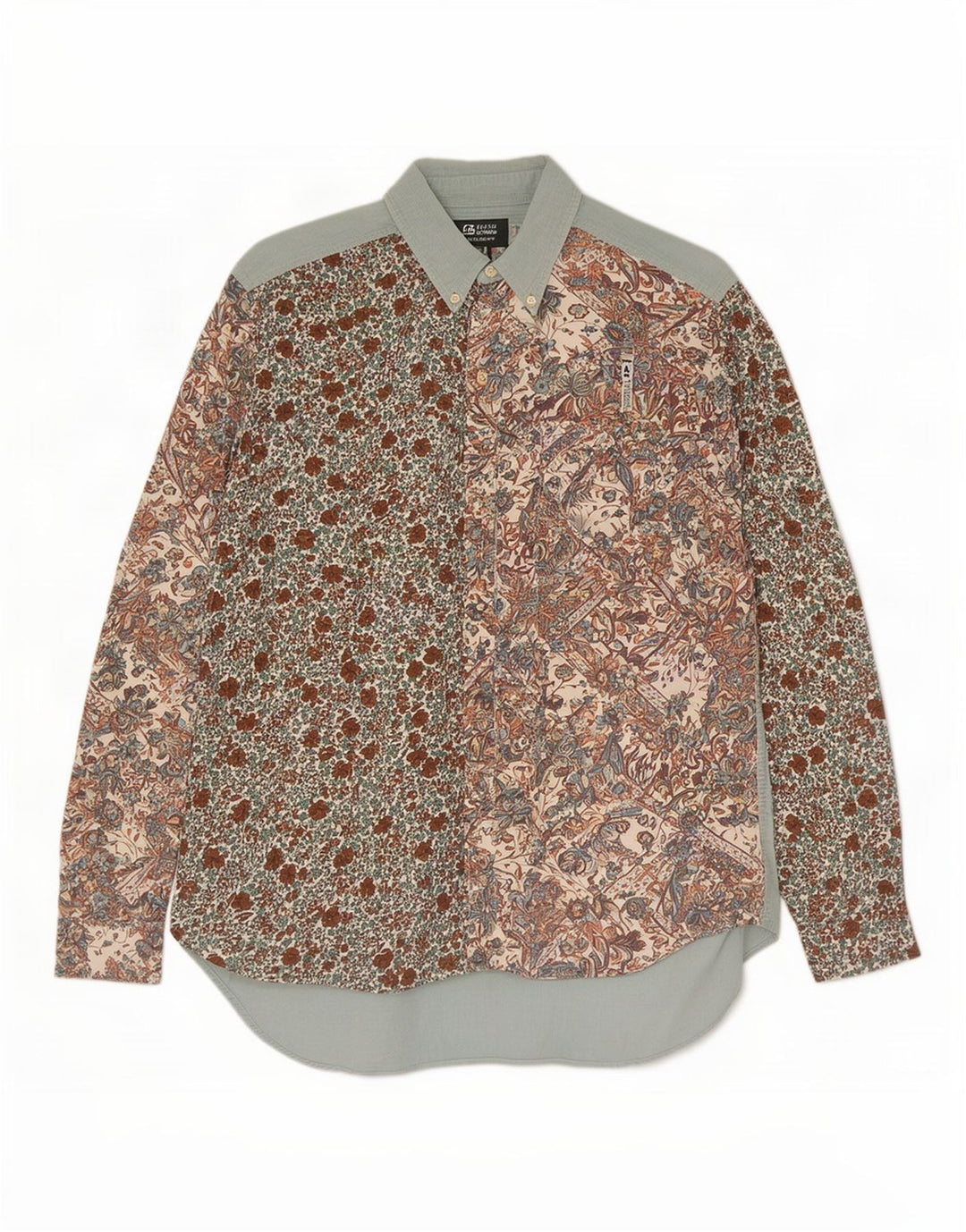 Cămașă pentru bărbați Verte Vallee din catifea Medium Multicolor Floral