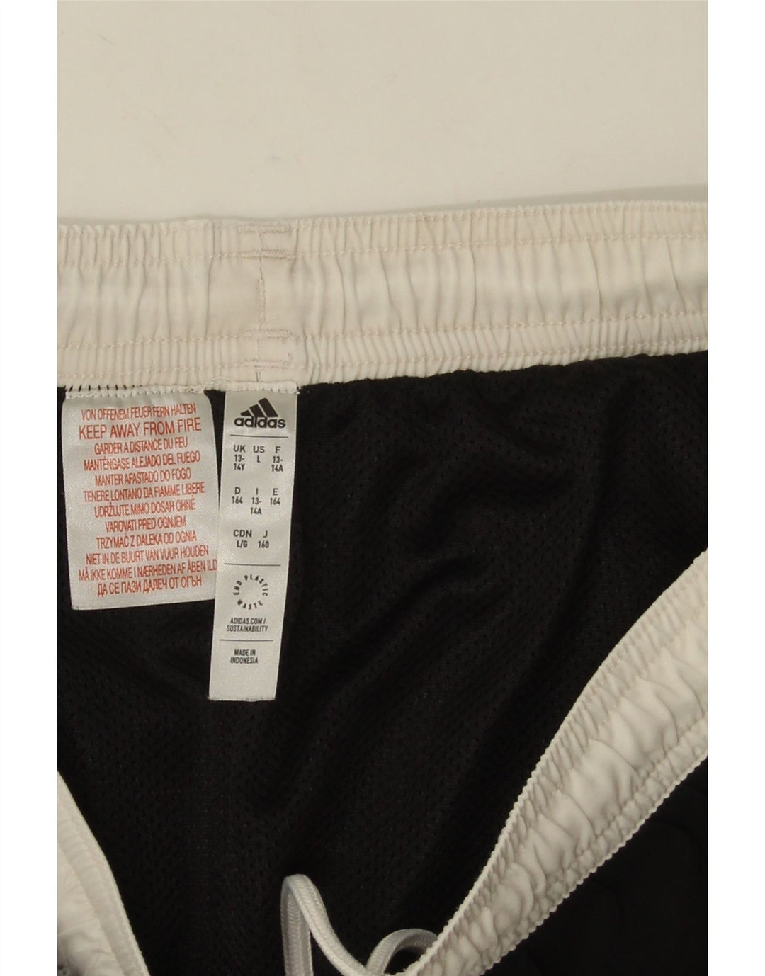 Pantaloni scurți sport Adidas pentru băieți 13-14 ani, negru, poliester