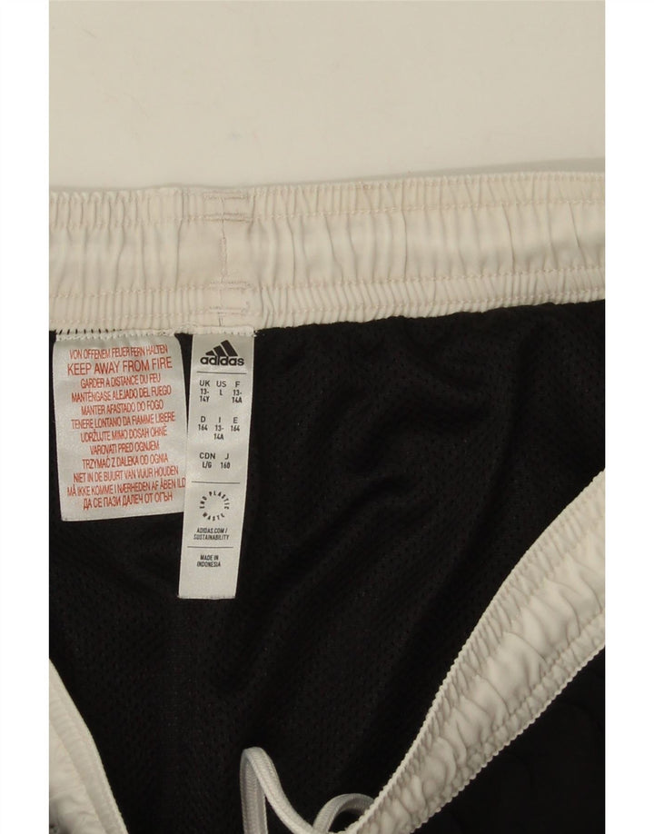 Pantaloni scurți sport Adidas pentru băieți 13-14 ani, negru, poliester