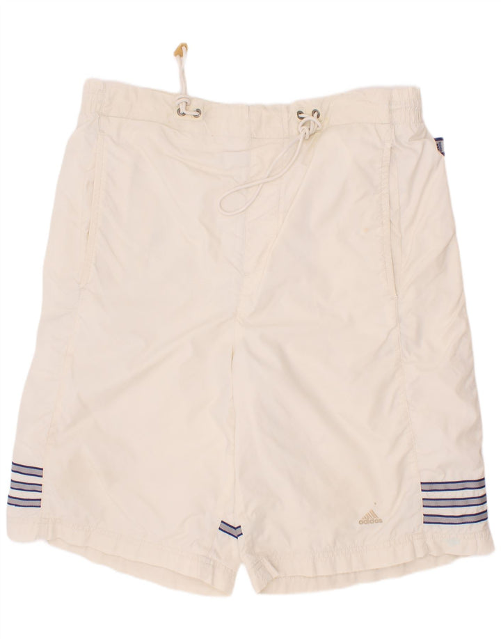 Pantaloni scurți de înot adidas băieți 13-14 ani poliester cu dungi albe