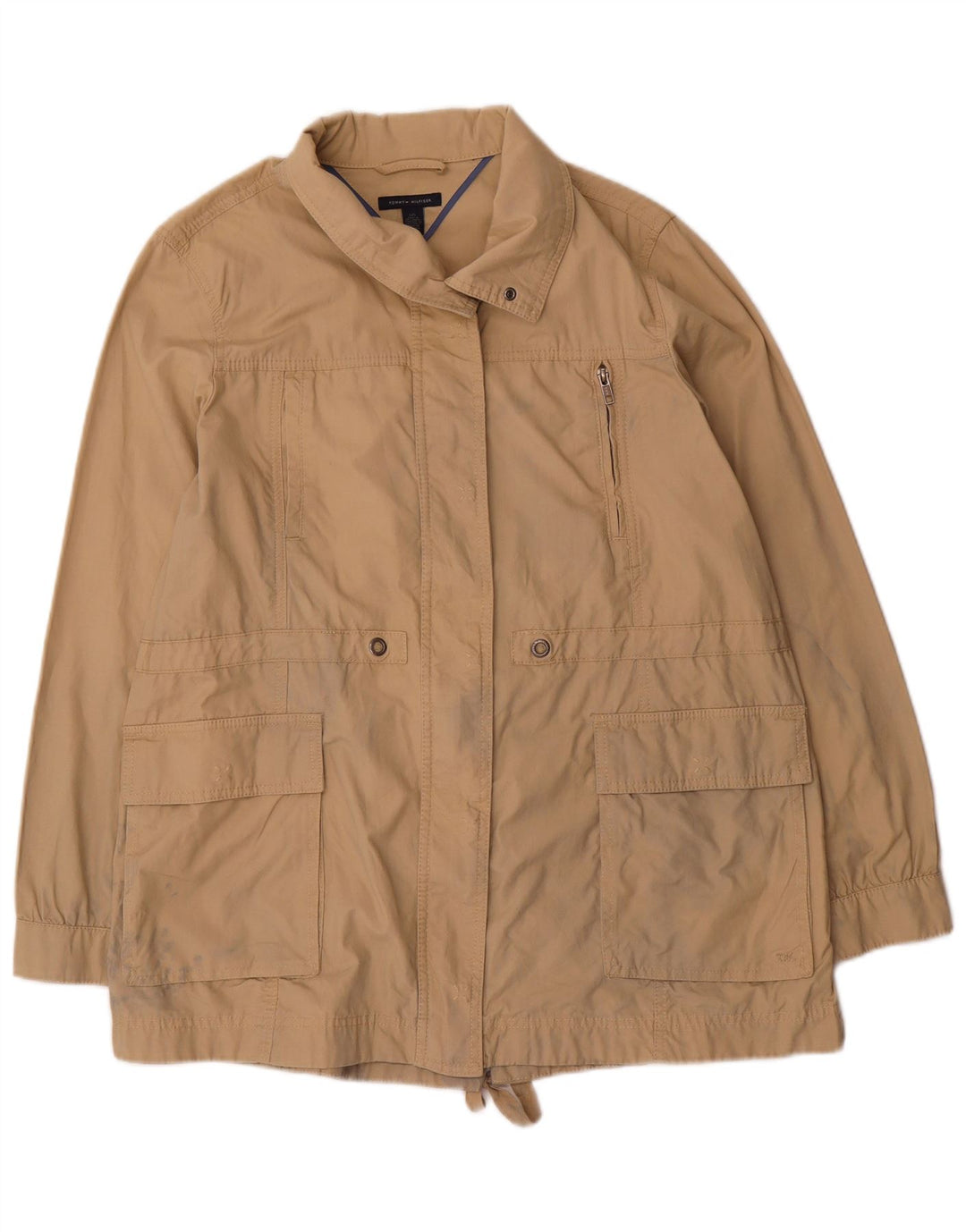 Jachetă utilitare Tommy Hilfiger pentru femei UK 16 mare, bej, bumbac