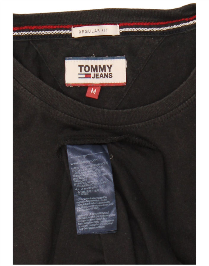 Tricou Tommy Hilfiger pentru bărbați, cu croiala normală, top mediu din bumbac negru
