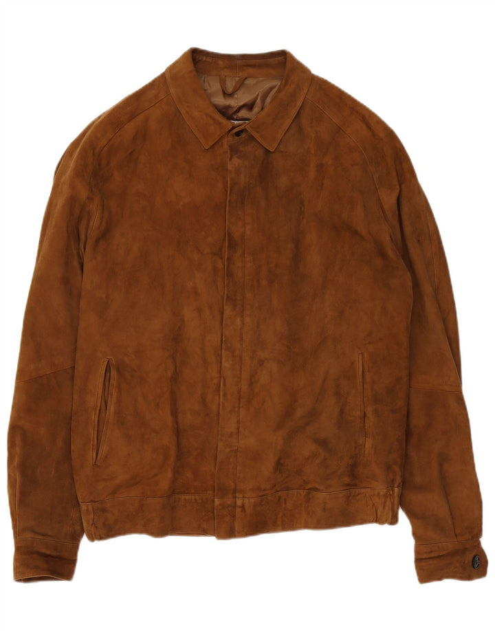 VINTAGE Jachetă de piele intoarsa pentru barbati UK 38 Bej mediu