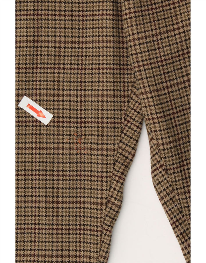 Pantaloni casual drepti pentru femei Armani L31 L30 Poliester verde Houndstooth