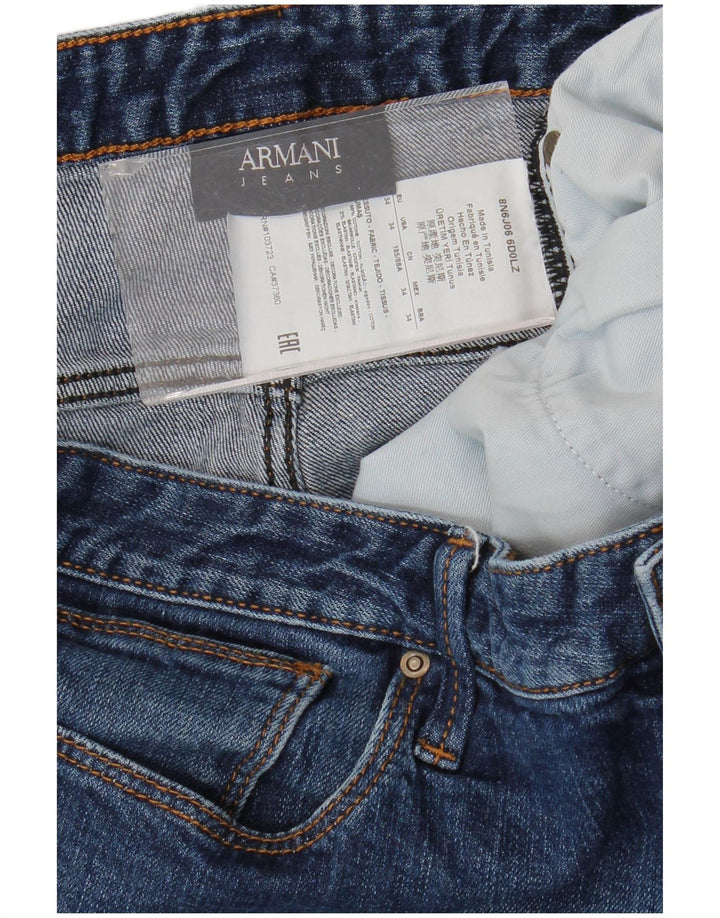 Blugi Slim Femei ARMANI W34 L29 Bumbac Albastru