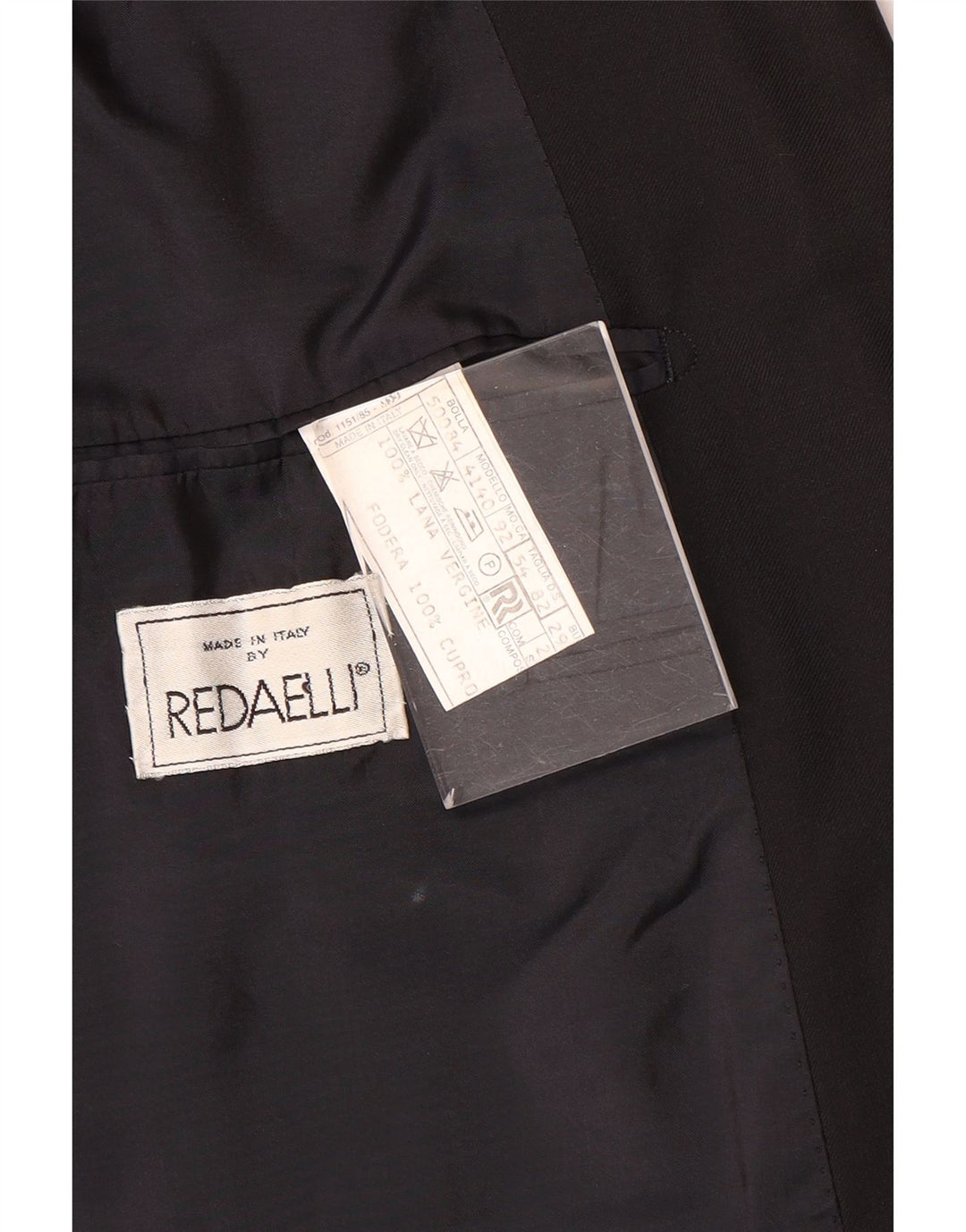 Jachetă Blazer pentru bărbați Redaelli IT 54 2XL Lână neagră