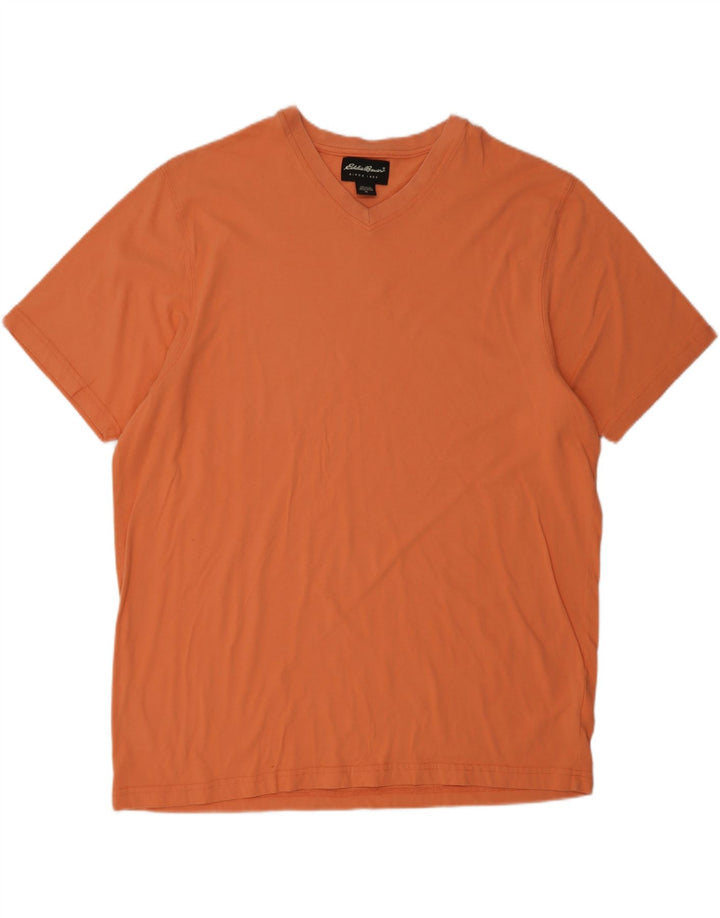 EDDIE BAUER Mens T-Shirt Top XL Orange Cotton Vintage Eddie Bauer and Second-Hand Eddie Bauer from Messina Hembry 