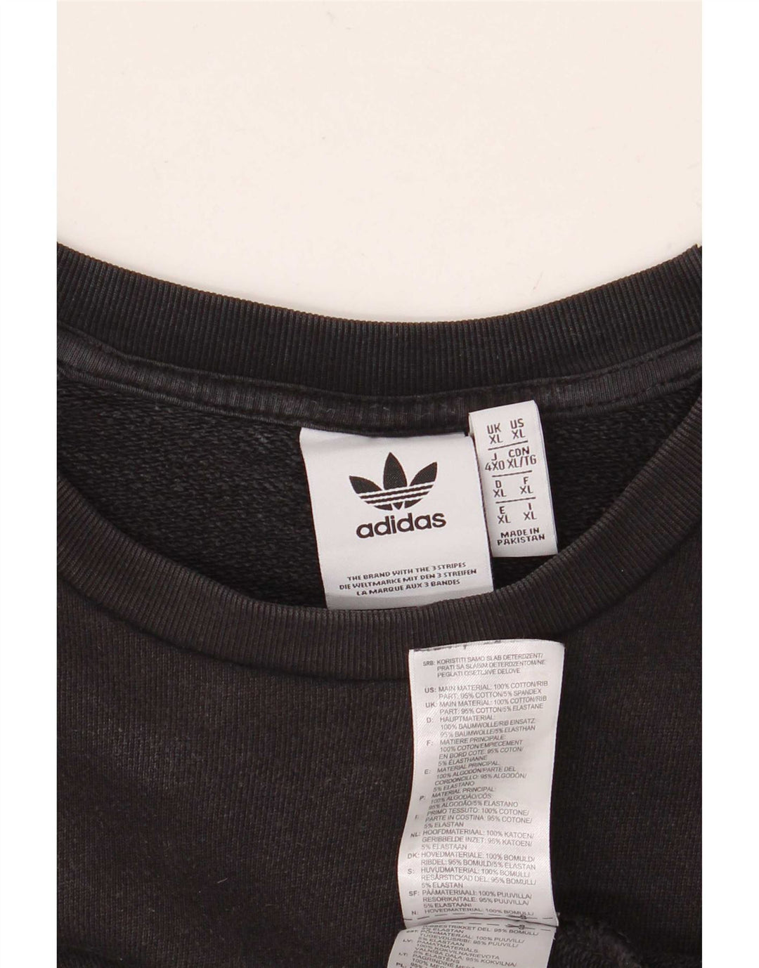 Hanorac pentru bărbați Adidas Jumper XL bumbac negru