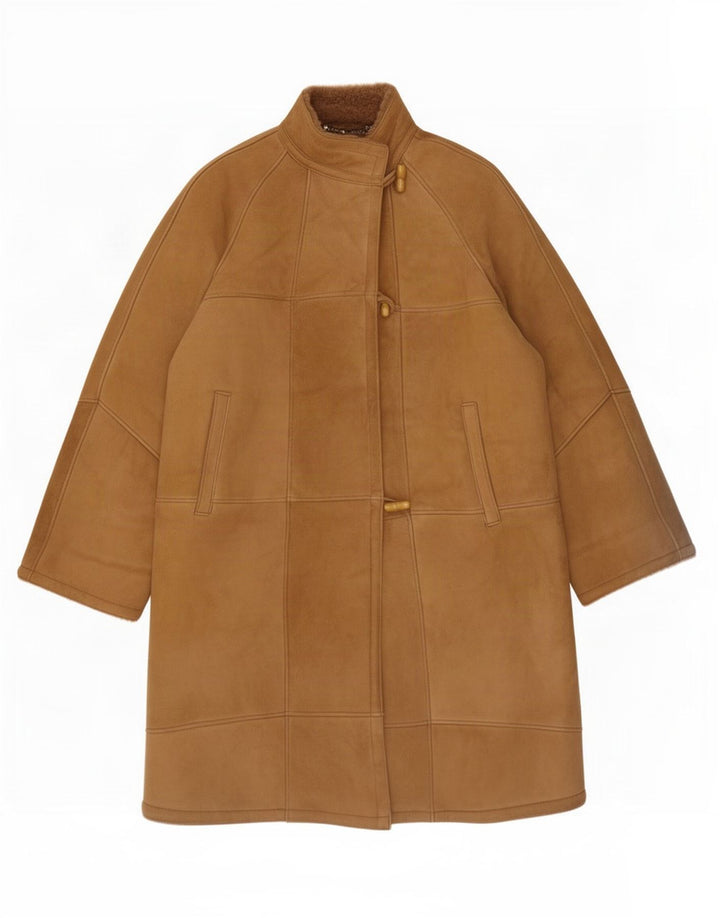 Palton din shearling pentru femei Lorenz IT 42 maro mediu