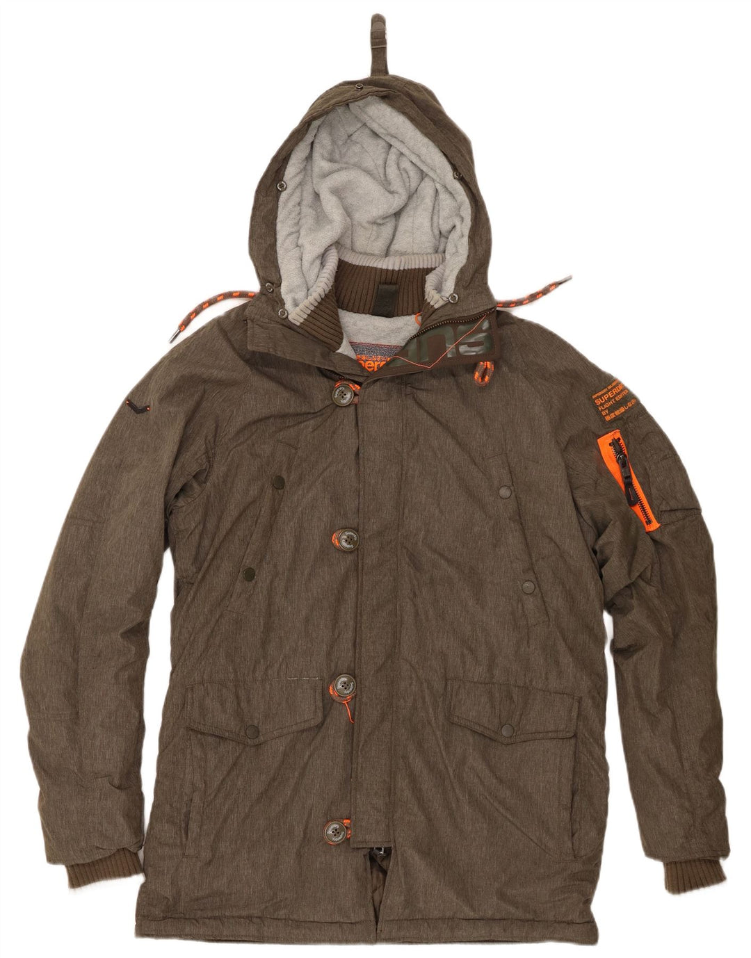 Jachetă parka cu glugă Superdry pentru bărbați UK 42 XL Kaki Poliester