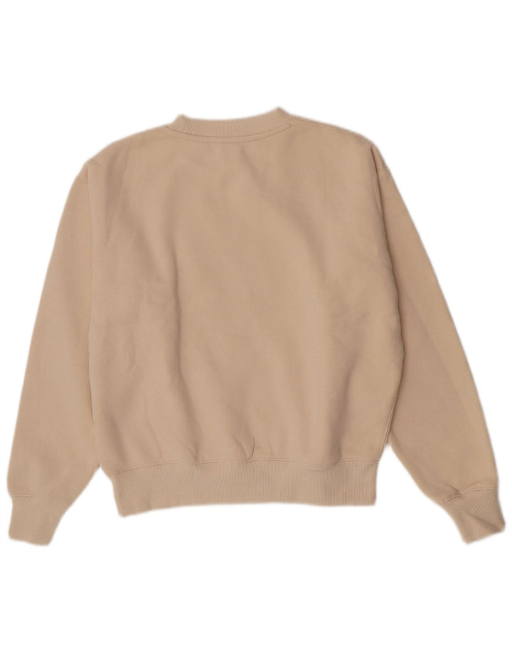Pulover supradimensionat Superdry pentru femei UK 8 mic, bej, bumbac