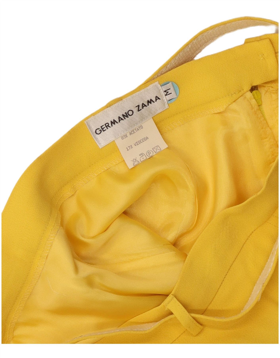 Fustă A-Line Femei Germano Zama Medium W28 Acetat Galben