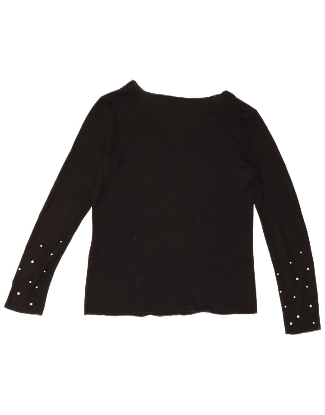 Top femeie Zara cu mânecă lungă UK 14 Medium Negru