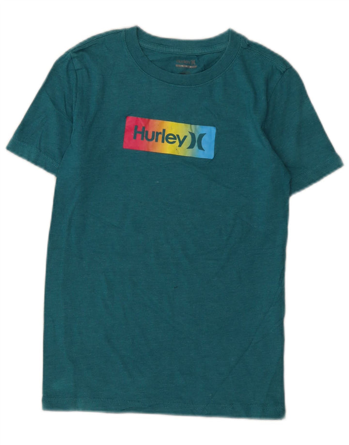 Tricou grafic pentru băieți Hurley Top 11-12 ani verde mediu