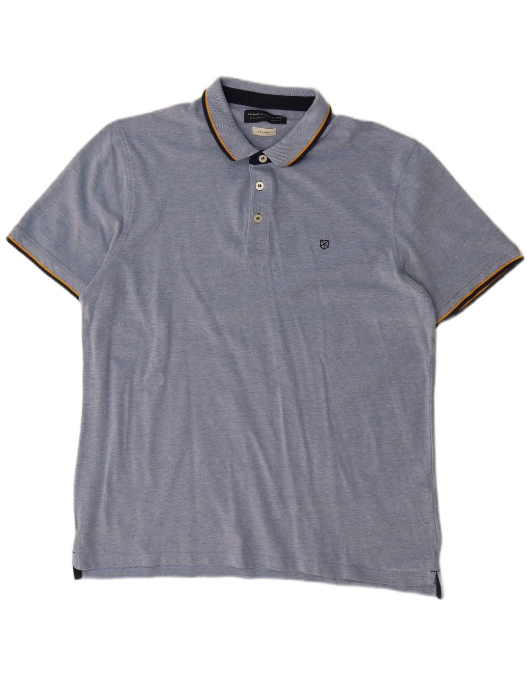 Tricou polo Jack & Jones pentru bărbați, bumbac albastru 2XL