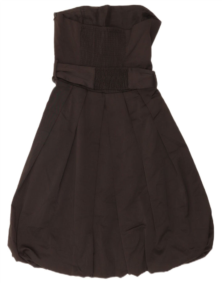 Rochie Bubble pentru femei fără bretele Zara UK 10 Poliester negru mic