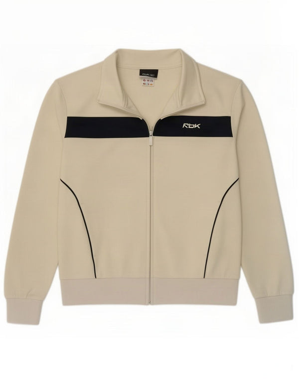 Jachetă de trening Reebok pentru femei UK 12 Medium Off White Colorblock