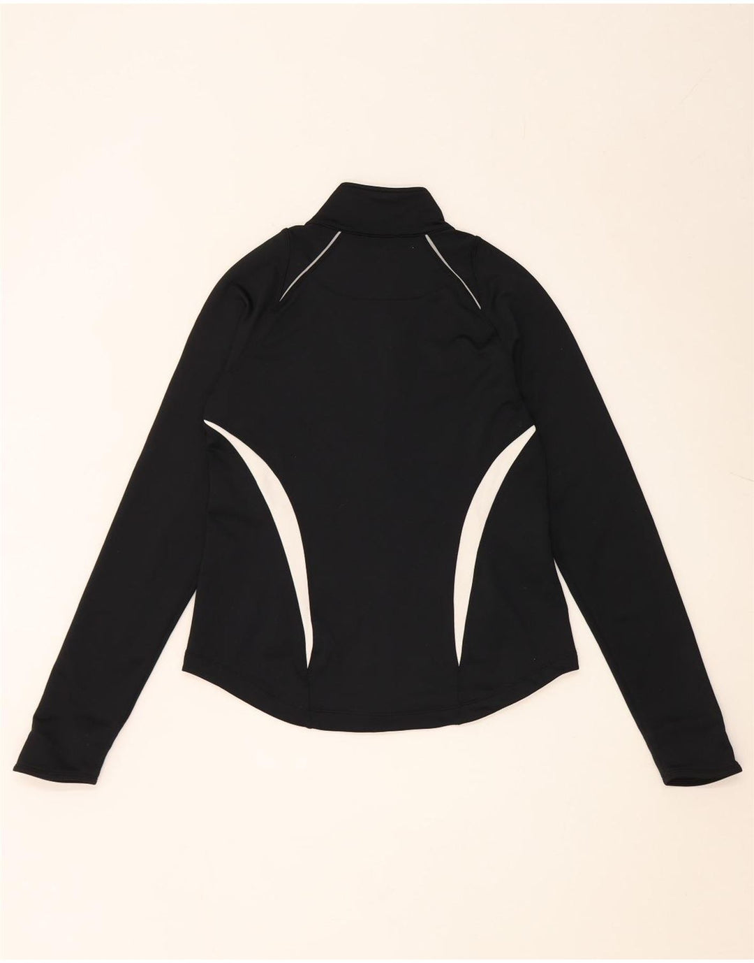 Jachetă de top pentru trening Nike pentru femei UK 10, poliester color bloc negru mic