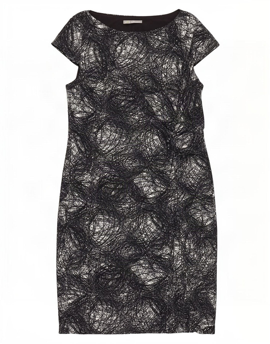 Rochie teacă pentru femei Marks & Spencer, cu model abstract, UK 20 2XL Negru