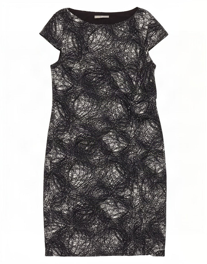 Rochie teacă pentru femei Marks & Spencer, cu model abstract, UK 20 2XL Negru