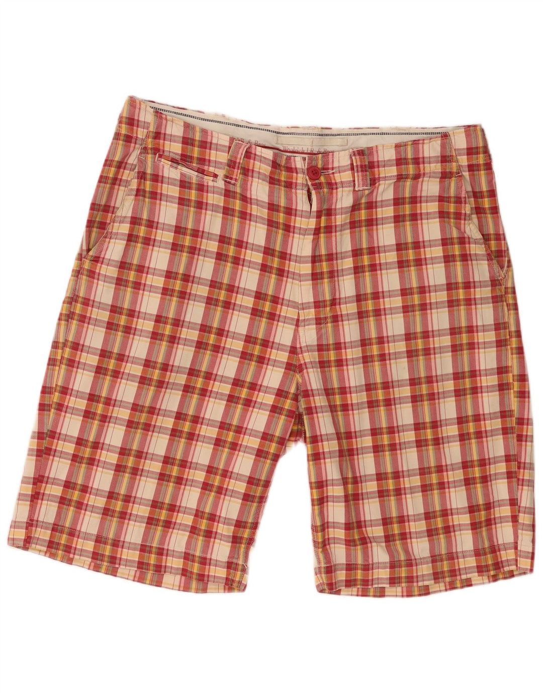 Pantaloni scurți chino pentru bărbați Woolrich W38 XL, bumbac cu carouri multicolore