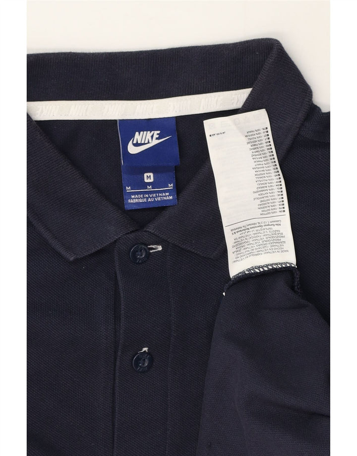 Tricou polo Nike pentru bărbați, bumbac, albastru bleumarin mediu