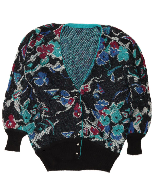 Pulover Cardigan Vintage pentru Damă UK 18 XL Multicolor Floral