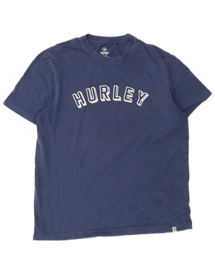 Tricou grafic pentru bărbați Hurley Top mediu din bumbac bleumarin