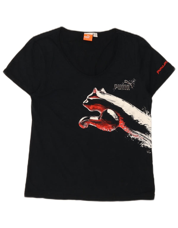 Tricou cu grafic Puma pentru femei Top UK 12 Medium Bleumarin Bumbac