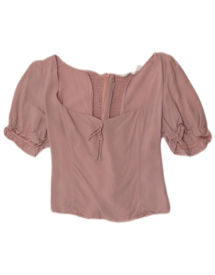 Bluză Jack Wills pentru femei Crop Top UK 12 Medium Pink Viscose