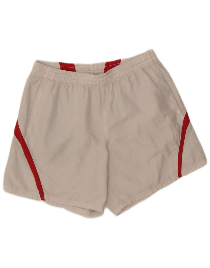 Pantaloni scurți sport Fila pentru bărbați, alb mediu, poliester color bloc